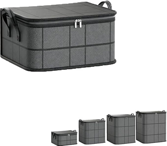 Spacious Moving Storage Bin, Zippered Organizer,XXL Foldable Storage Bags (1PCS, Small)