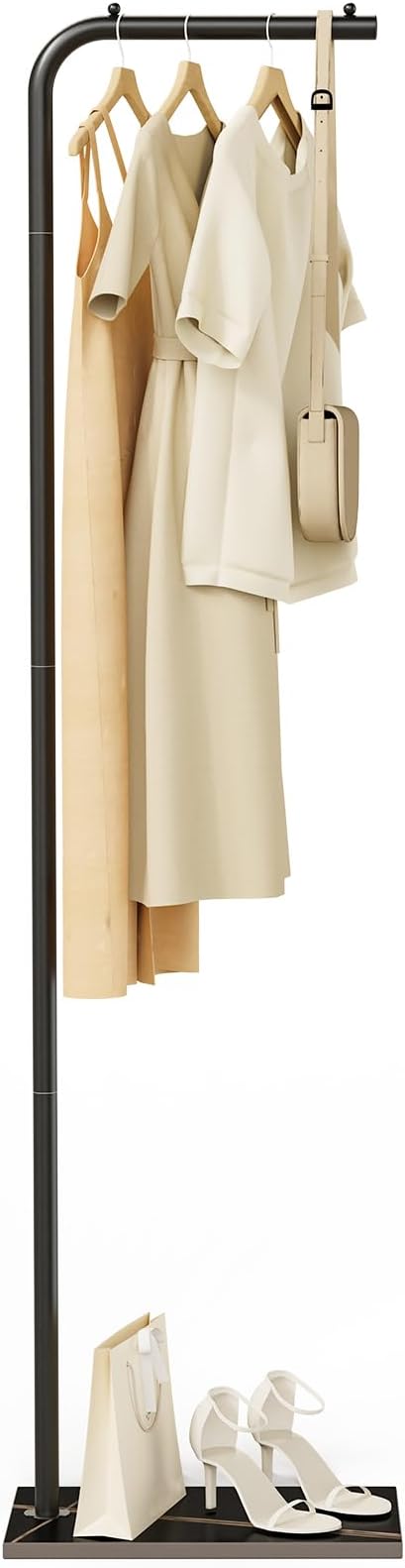 Coat Rack Freestanding with Rock Base,Clothes Stand,70.8In,Black | Metal Clothing Rack with Rock Base, Coat Tree, Standing Hanger for Coat, Garment Stand for Bedroom, Entrance