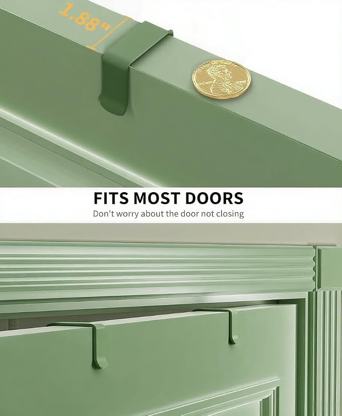 Moforoco Sage Green 9-Tier Over The Door Pantry Organizer, Pantry Organization and Storage, Black Hanging Basket Wall Spice Rack Seasoning Shelves