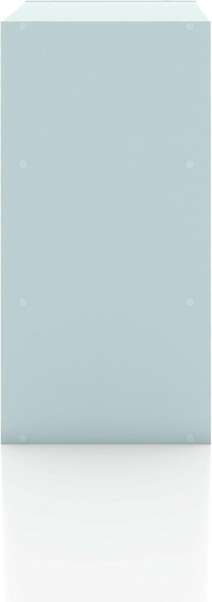 Homes: Inside + Out Apexa 4-Vertical Storage Organizer Shelves, Stackable Wood Bookcase for Organization, Dorm Teen Room Decor & Home Office, Light Blue