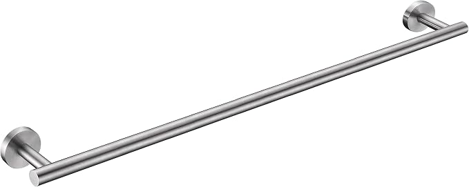 Brushed Nickel Bath Towel Bar Single Bars Towel Rack Rod Classic Wall Mounted SUS304 Stainless Steel Bathroom Towel Holder Toilet Kitchen Towel Shelf Single Layer,33 inches