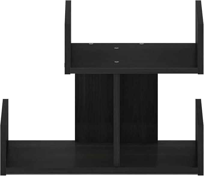 Furinno HERMITE Desk File Folder Organizers, 3-Shelf Desktop Office Organization Racks, Desk Top Display Book Shelf, for Paper, Office Supplies, Magazine, Espresso