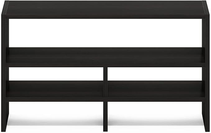 Furinno Hermite Desk Top Organizing Shelf Bookcase, Espresso | Desktop Office Organization Racks with Open Shelves, Desk Top Display Book Shelf, for Paper, Office Supplies, Magazine