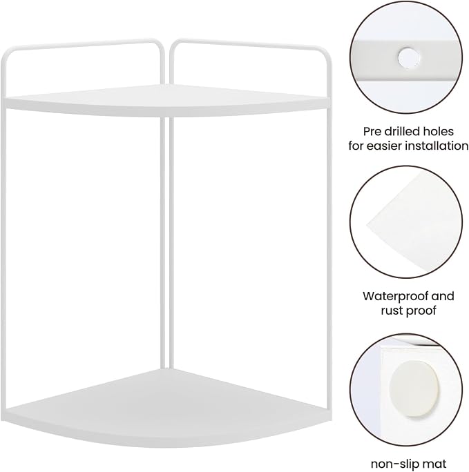 Bathroom Counter Organizer, Vanity & Makeup Countertop Organizer | Corner Bathroom Counter Organizer, Bathroom Sink Organizer, Bathroom Counter Shelf, Countertop Organizer, Corner Desk Shelf