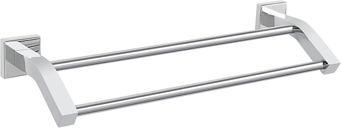 Alise Double Towel Bar, 16" Towel Racks for Bathroom, Polished Chrome | Quick Drying Bathroom Towel Holder, SUS304 Stainless Steel Towel Hanger Wall Mount
