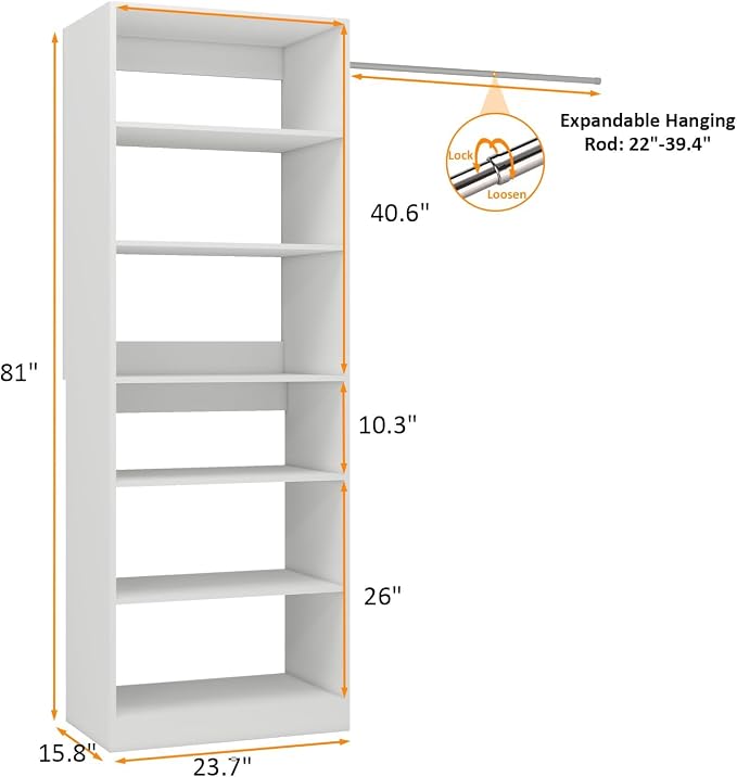 Closet System with Shelves, Shoe Cabinet, Shoe Rack for Closet(VO-013)