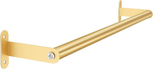 MKO Towel Bar for Bathroom Wall, 16 Inch Single Towel Rod Rack, Gold | Heavy Duty Stainless Steel, Towel Racks for Bathroom, Wall Mounted, Hand Towel Holder