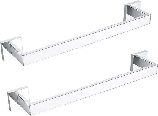 BANOLUX Towel Rack, 12-Inch Single Towel Bars for Bathroom, Towel Racks for Bathroom Wall Mounted SUS304 Stainless Steel Hand Towel Holder Heavy Duty, Chrome Towel Bar 2 Pack, A7-TB-PC-12IN-2PACK