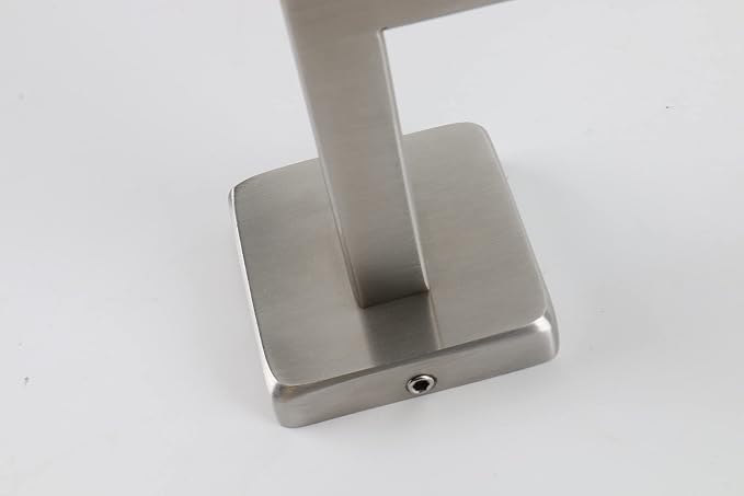 TocTen Bath Towel Rack - Square Base Thicken SUS304 Stainless Steel Towel Bar for Bathroom, Bathroom Accessories Towel Rod Heavy Duty Wall Mounted Towel Holder. (Brushed Nickel, 24)
