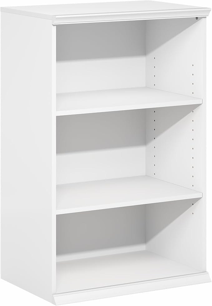 Furinno FANO Closet Organizers and Storage, 3-Tier Closet Organizer with Adjustable Shelves, Stackable Open Shelf Closet Shelves, 15.9 x 23.6 x 36.2 for Wardrobe, Bedroom, Living Room, White