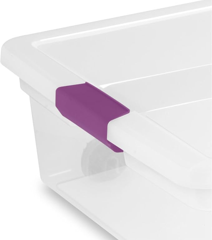 Sterilite 8-Pack 60 Quart ClearView Latch Box, Wheeled Underbed Organizer Bins with Latching Lids - Clear Plastic Organization Containers for Closet, Bedroom, Shelving Units and Everyday Home Storage
