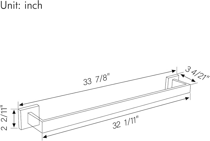 BANOLUX Towel Rack, 32-Inch Single Towel Bars for Bathroom, Towel Racks for Bathroom Wall Mounted SUS304 Stainless Steel Hand Towel Holder Organize Heavy Duty, Chrome Towel Bar