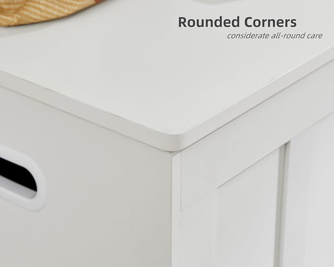 VANKILEY 51.2" Storage Chest Extra Large,Wooden Storage Bench,White | Chest with 2 Safety Hinges, 51.2*15.7*19.1inches, Wooden Trunk for Bedroom, Livingroom,Entryway,Easy Assembly.