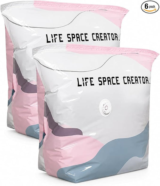 No-Pump Vacuum Storage Bags, 2026 New Space Saver Compression Bags for Clothes, Portable Large Cube Storage Bags for Comforters, Blankets, Bedding and Seasonal Items (31.5 * 39.4in, 2)