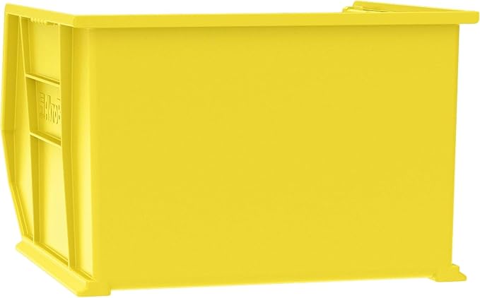 Akro-Mils 30270 AkroBins Plastic Storage Bins, 18"x16"x11", Yellow, 3-Pack | Space-Saving Stackable Bins for Garage, Pantry, Craft Organization
