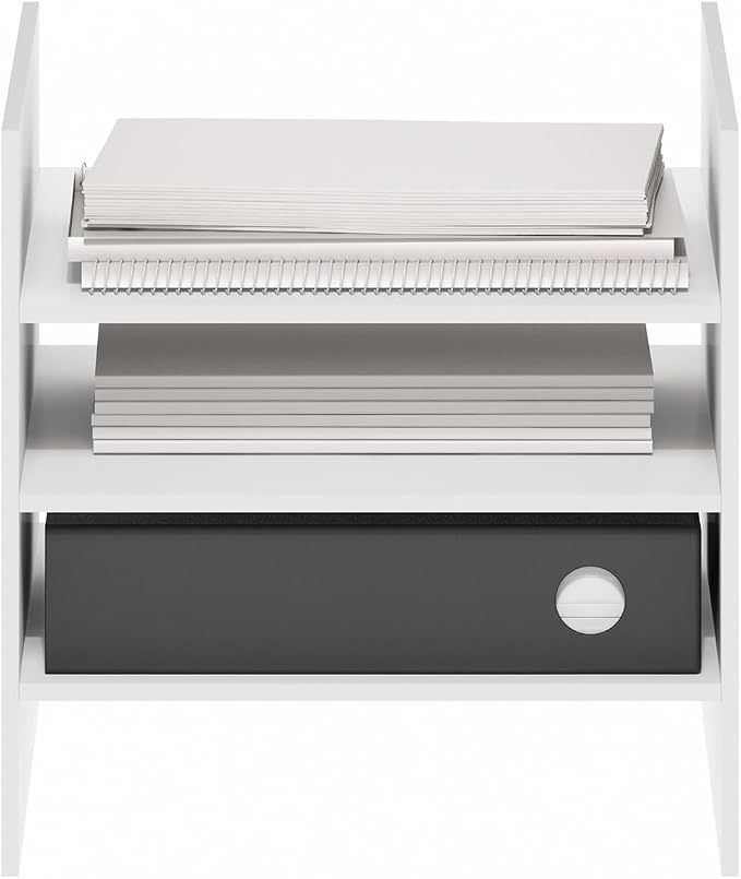 Furinno Cubicle Cube Insert, 3-Shelf Cube Organizer, Fits into Furinno Extra Thick Cubes, for Organizers and Storage, White (Does not fit IKEA Kallax Shelving)