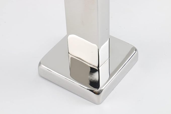 TocTen Bath Towel Rack - Square Base Thicken SUS304 Stainless Steel Towel Bar for Bathroom, Bathroom Accessories Towel Rod Heavy Duty Wall Mounted Towel Holder. (Chrome, 33)