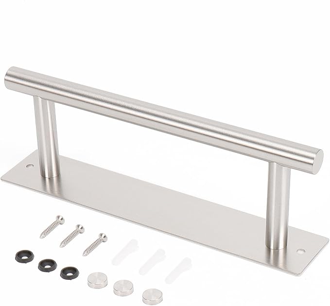 NearMoon Self Adhesive Hand Towel Holder/Towel Ring, Stainless Steel Hand Towel Bar Rustproof Stick on Wall-Towel Rack for Bathroom/Kitchen, Sticky and Wall Mounted (1, Brushed Nickel)