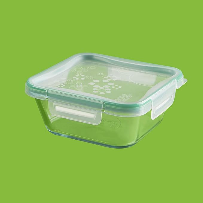 Snapware Total Solutions (2-Pack, 1 & 4 Cup) Glass Food Storage Containers Set, Airtight & Leakproof Locking BPA-Free Lids, Freezer Dishwasher Microwave Safe