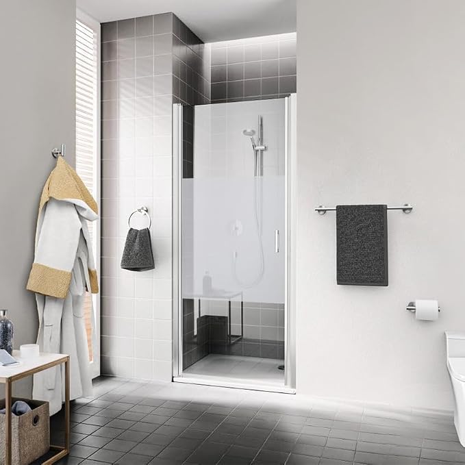 USHOWER 2-Pack Brushed Nickel Towel Bar, 24-Inch Towel Racks for Bathroom | Thicken SUS304 Stainless Steel Towel Rod, Towel Holder Wall-Mounted, Modern Home Decor (Total Length 26-Inch)