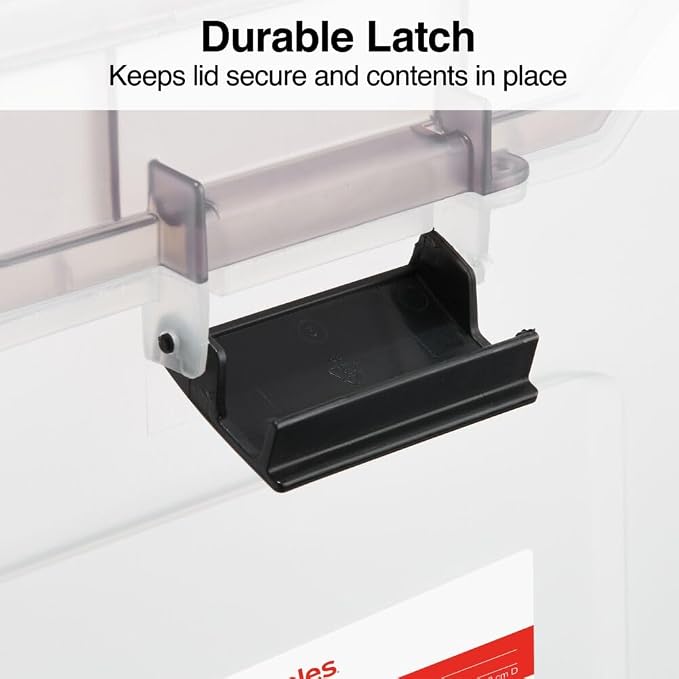 STAPLES File Box File Portable Tote, Letter Size, Clear, 4/Carton