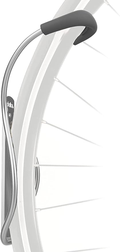 Leonardo Bike Rack Wall Mount with Tire Tray by Delta Cycle – Elegant Vertical Hanger Hook Design Provides Easy Bicycle Storage Access – Hassle-Free Installation – Vertical Mount Holds Up to 40 lbs