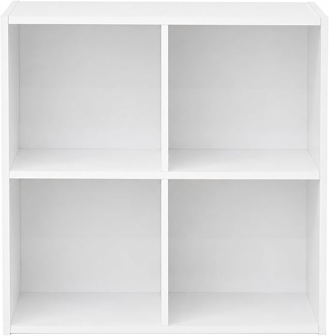 KB Designs - 4-Cube Bookcase, Unit Shelf, Storage Organizer, White