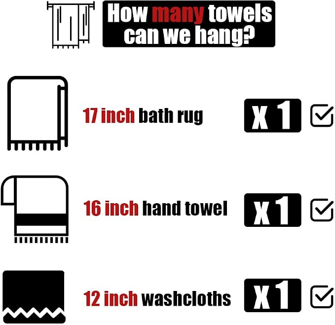 JQK Chrome Towel Bar, 20.5 Inch 304 Stainless Steel Thicken 0.8mm Towel Rack Bathroom, Towel Holder Polished Finished Wall Mount, Useable Length 18 Inch 2 Pack, TB110L18-CH-P2