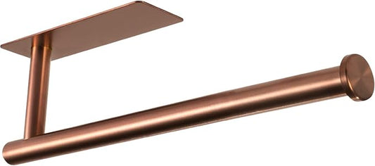 theaoo Under Cabinet Paper Towel Holder for Kitchen,Self-Adhesive,Rose Gold | Wall Mounted Paper Towel Roll Rack for Bathroom or Kitchen, SUS304 Stainless Steel, Install with Adhesive or Screws