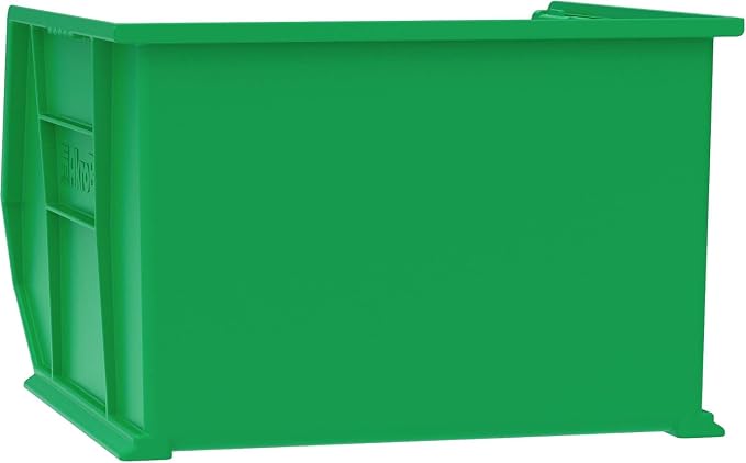Akro-Mils 30270 AkroBins Plastic Storage Bins, 18"x16"x11", Green, 3-Pack | Space-Saving Stackable Bins for Garage, Pantry, Craft Organization