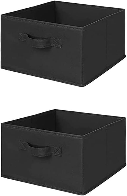 MAX Houser 2 Drawer Hanging Closet Storage Organizer, Black | For Socks, Underwear & Sweaters, Space Saving Vertical Storage for Bedroom Wardrobe, Sturdy Breathable Fabric Construction