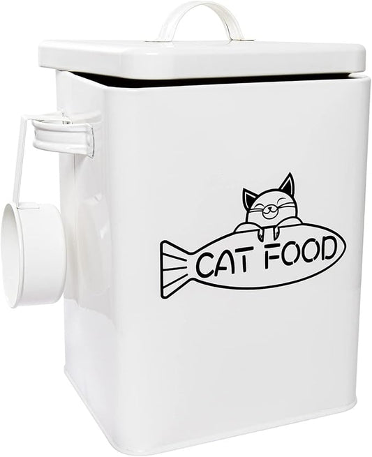 Vumdua Dog and Cat Food Storage Container, Farmhouse Pet Food Containers with Lid and Dry Food Scoop, Durable Airtight Great Gift for Pet Owners