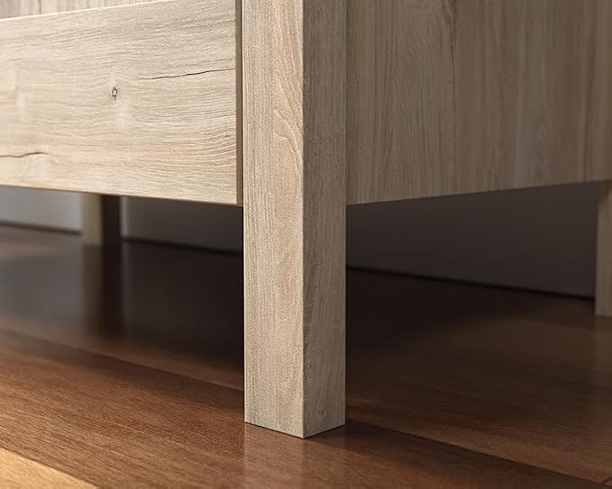 Sauder 2-Door Storage Cabinet, Tall Wooden Organizer, in a Chalk Oak Finish