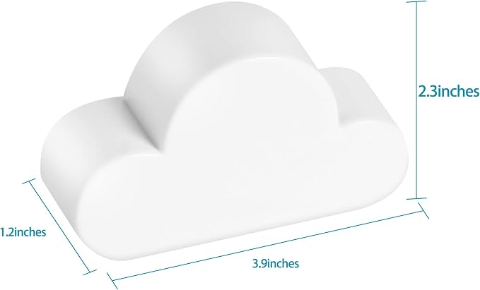 TWONE White Cloud Magnetic Wall Key Holder - Easy to Mount - Powerful Magnets Keep Keychains and Loose Keys Securely in Place