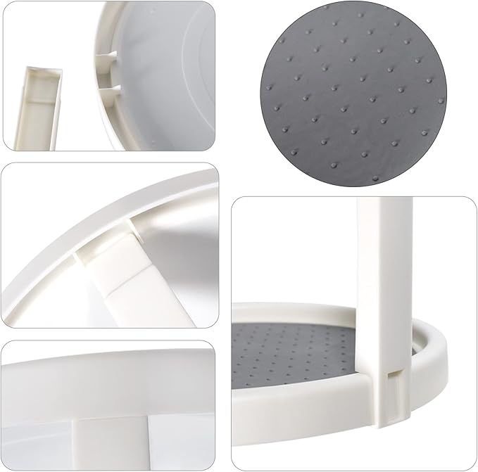 Lazy Susan Organizer, 2 Tier Non Skid Spice Rack Turntable,360 Degree Rotating Seasoning Organizer, 10-Inch Spinning Organizer for Pantry Cabinet, Kitchen, Countertop, Vanity Display Stand | 2-Tier, 10 Inch, Durable & Easy Clean,for Pantry Cabinet, Kit...