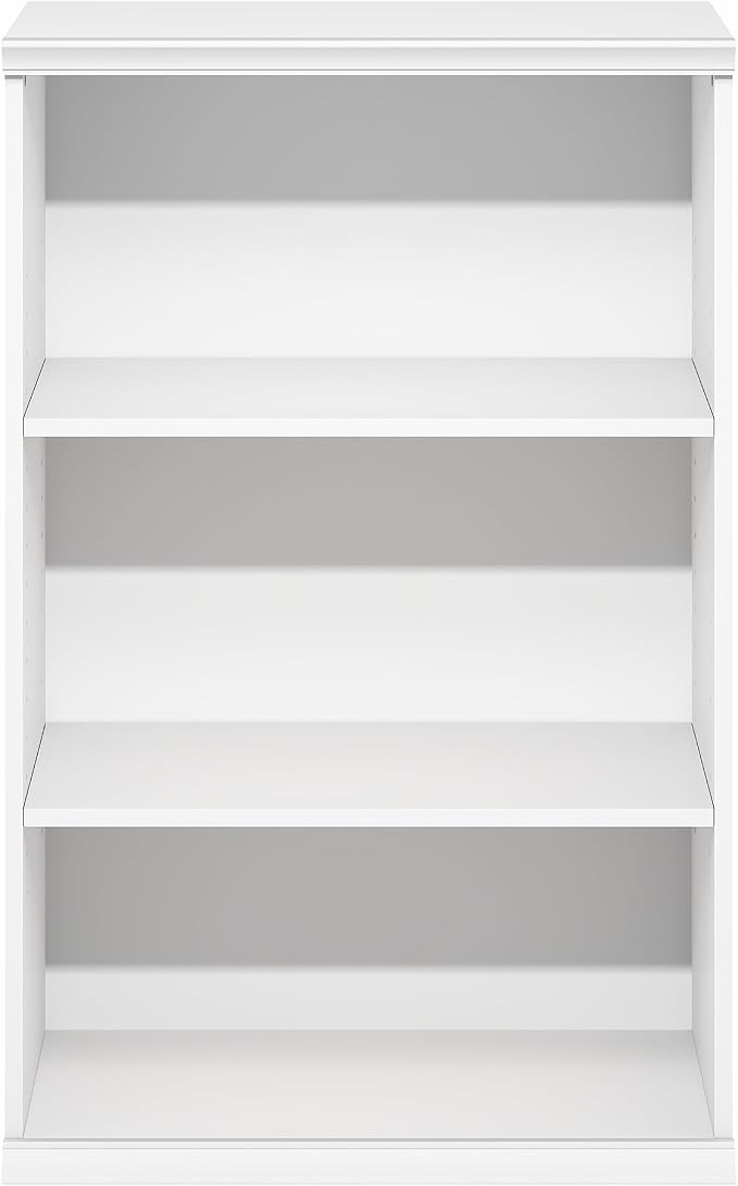 Furinno FANO Closet Organizers and Storage, 3-Tier Closet Organizer with Adjustable Shelves, Stackable Open Shelf Closet Shelves, 15.9 x 23.6 x 36.2 for Wardrobe, Bedroom, Living Room, White
