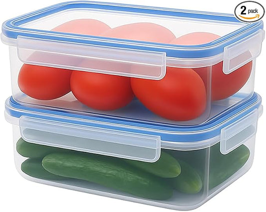 Tribello Food Storage Container with Lid Airtight Lid (81 OZ - 2 Pack)