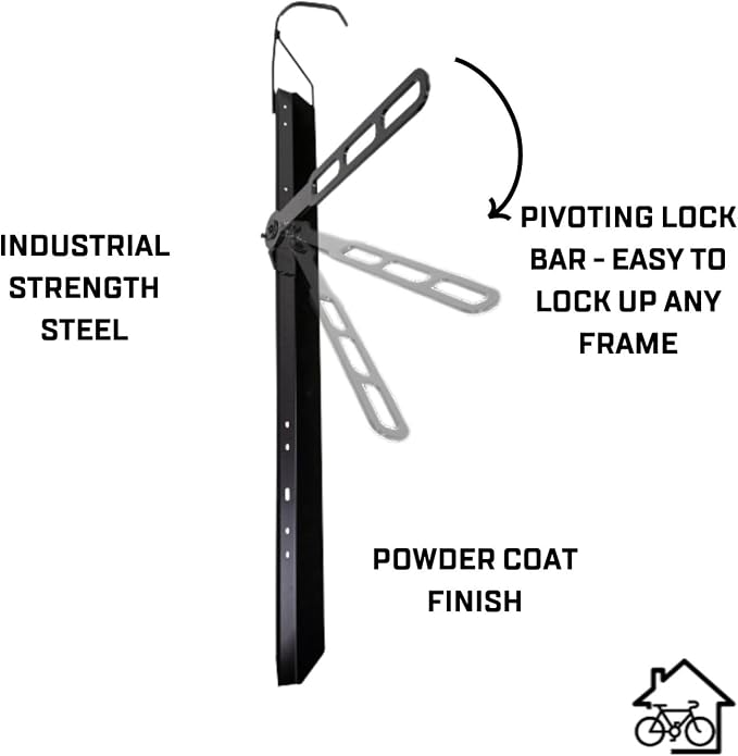 Saris Bike Trac Industrial Strength Vertical Bike Rack, Space Saving Bike Storage, Wheel Track, Full Length Tray, Perfect for Garage, Bike Hanger
