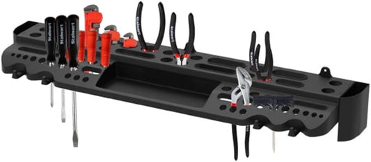 Stalwart Wall Mount Hand Tool Organizer with 61 Holes and 4 Hooks