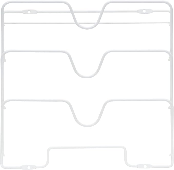 Household Essentials White Steel Door Mount Lid Rack