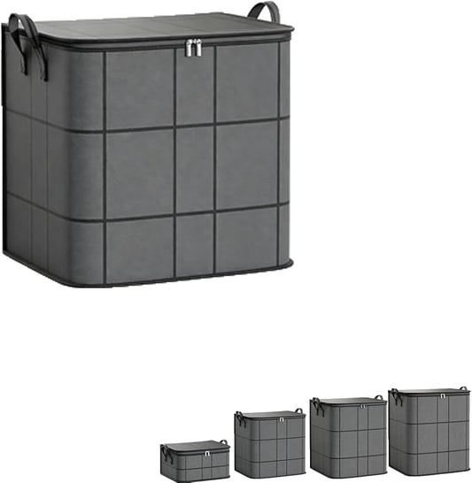 Spacious Moving Storage Bin, Zippered Organizer,XXL Foldable Storage Bags (1PCS, Medium)