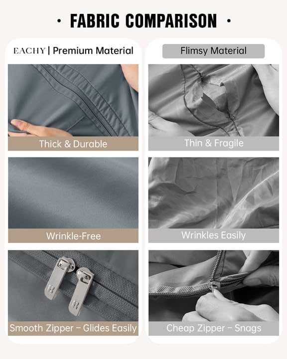 Eachy 2-Pack Comforter Storage Bag Blanket Storage Bags, Compression Storage Bags for Blanket Comforter, Ultra Space Saving Self Compression Organizer
