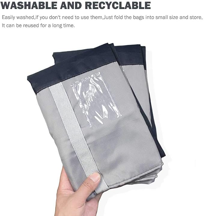 75L large Zipper Under-bed Comforter Storage Bag,2park moving bag | (2) Folding Blanket Storage Bag with Reinforced Handle, Bedding, Quilt, Clothes, Pillows, travel storage organizer, Grey