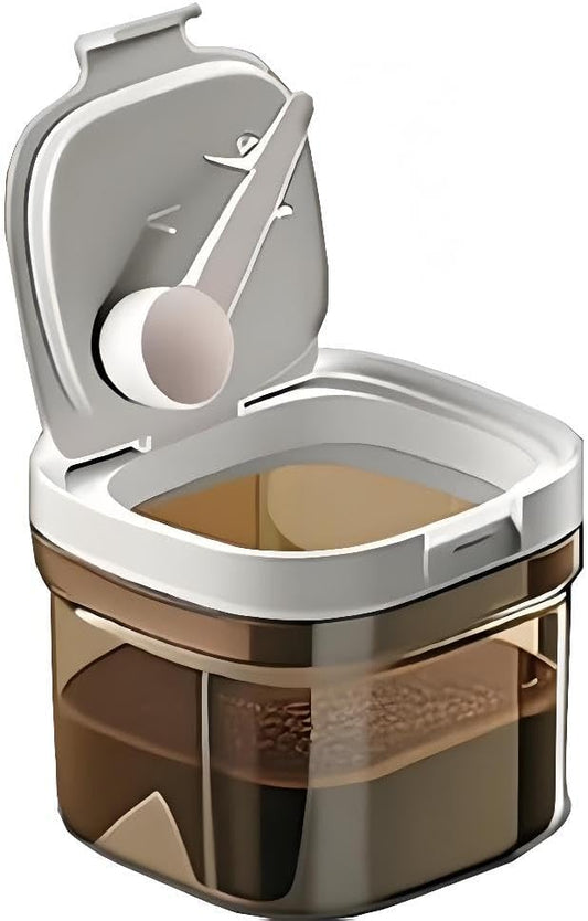 8oz Coffee Canister, Airtight Storage Container, 800ml | Food Storage Container with Magnetic Scoop, Kitchen Jar for Grounds, Beans, Tea, Sugar, Flour, Cereal
