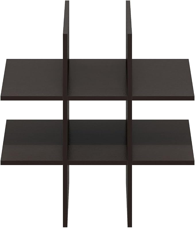 Furinno Cubicle 9-Compartment Cube Insert, Cube Organizer, Black Oak | Grid Shelf Dividers, Fits into Furinno Extra Thick Cubes, for Organizers and Storage (Does not fit IKEA Kallax Shelving)
