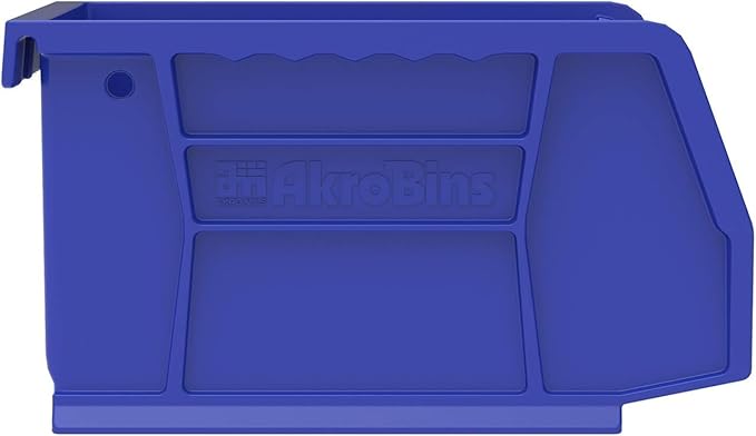 Akro-Mils 30210 AkroBins Plastic Storage Bins, 5"x4"x3", Blue, 24-Pack | Space-Saving Stackable Bins for Garage, Pantry, Craft Organization