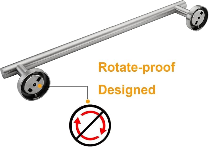 Nolimas 12 Inch Bath Hand Towel Bar SUS 304 Stainless Steel Towel Rod Rack Holder Round Wall Mounted Suit for Kitchen, Living Room&Toilet, Bathroom,Anti Rust Brushed Nickel-2 Pack