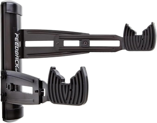 Feedback Sports Velo Wall Rack 2D Bike Storage Hangar Mount Adjustable Arms | Road, gravel and MTB compatible; soft rubber cradles protect finishes and support up to 50 lb in tight spaces