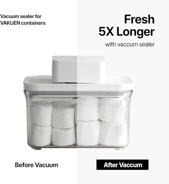 VAKUEN Premium Airtight Food Storage Containers, 4L(4.10qt) Smart One-Click Seal Lid, Patented Double Silicone Lining, 100% Leak Proof, BPA-FREE (Large Container 4.0)