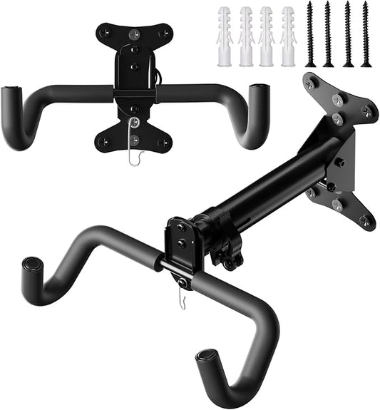 Bicycle Wall Mount Bike Rack Garage Wall Mount Bike Hooks Garage | Bike Storage Rack for Indoor Home Horizontal Bicycle Wall Hanger Heavy Duty Metal Bike Holder for Road Mountain 2 Pack